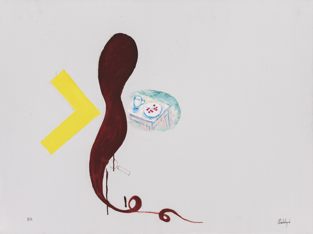 Вишни на дачном столе