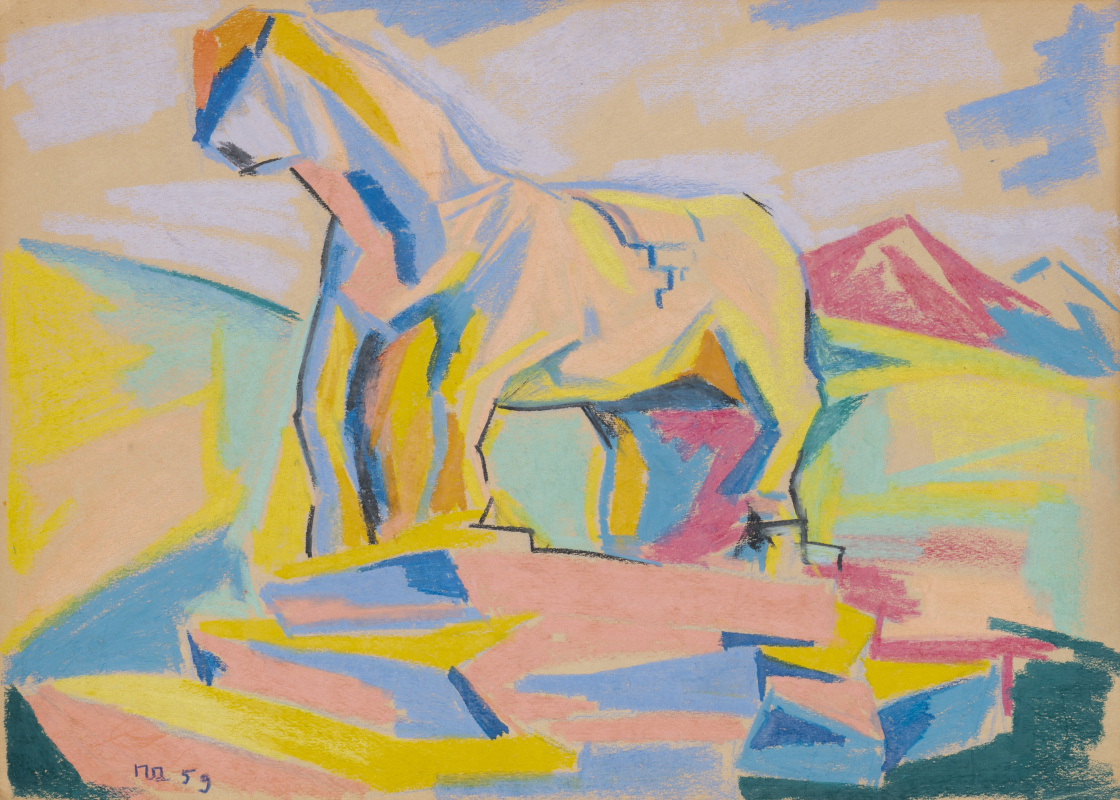 Скульптура коня. Армения